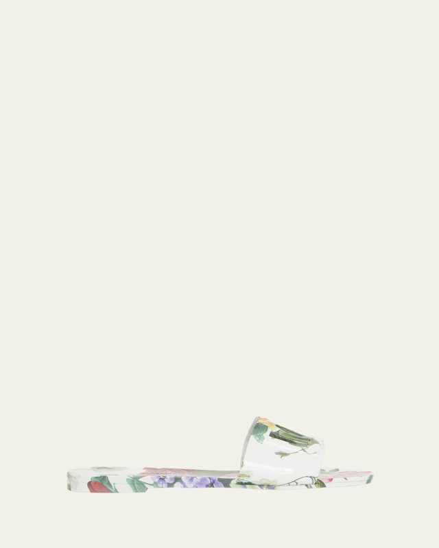 Bianca Floral Rubber DG Flat Sandals
